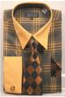 Avanti Uomo Men's French Cuff Shirt Set - Unique Windowpane