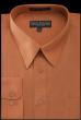 Rust Solid Color Dress Shirt Men's Button Down Shirts