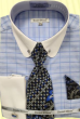 Blue Collar Pin Shirts Mens Shirts