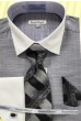 Daniel Ellissa Men's French Cuff Shirt Set - Textured Solid