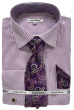 Daniel Ellissa Men's French Cuff Shirt Set - Bold Stripe Color