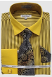 Daniel Ellissa Men's Outlet French Cuff Shirt Set - Dark Accents