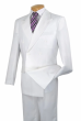 Vinci Men's 2 Piece Double Breasted Suit - Adjustable Waistband 