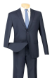 CCO Men's Outlet 2 Piece Solid Executive Suit - Flat Front Pants