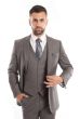 Tazio Men's 3 Piece Slim Fit Executive Suit - Peak Lapel