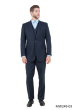 CCO Men's Outlet 3 Piece Modern Fit 100% Wool Suit - Solid Colors