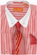 Karl Knox Men's French Cuff Shirt Set - Stripe Pattern