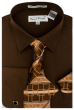 Karl Knox Men's French Cuff Shirt Set - Layered Cubic Design
