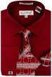 Karl Knox Men's French Cuff Shirt Set - Layered Cubic Design