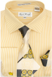 Karl Knox Men's French Cuff Shirt Set - Triple Pattern Checker