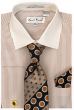 Karl Knox Men's French Cuff Shirt Set - Circle Patterns