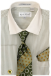 Karl Knox Men's French Cuff Shirt Set - Circle Patterns