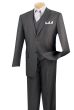 CCO Men's 3 Piece Wool Feel Outlet Suit - Flat Front Pants
