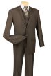 CCO Men's 3 Piece Wool Feel Outlet Suit - Flat Front Pants