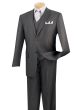 CCO Men's 3 Piece Wool Feel Outlet Suit - Flat Front Pants