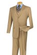 Zacchi Men's 3 Piece Poplin Outlet Suit - Solid Color Side Vents