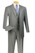 CCO Men's 3 Piece Wool Feel Outlet Suit - Flat Front Pants