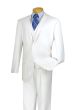 CCO Men's 3 Piece Wool Feel Outlet Suit - Flat Front Pants