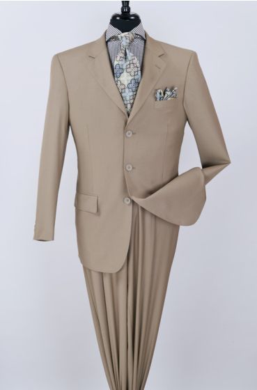 Royal Diamond Men's Outlet 2 Piece Poplin Discount Suit - Solid Colors