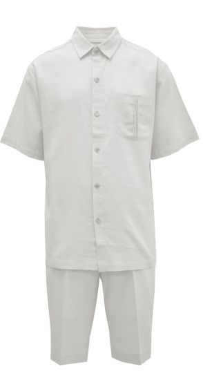 CCO Men's 2 Piece Short Set Walking Suit - Linen Blend