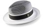 Montique Men's Fedora Style Straw Hat - Accent Stripe
