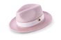 Montique Men's Fedora Style Straw Hat - Accent Stripe