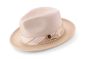Montique Men's Fedora Style Straw Hat - Subtle Windowpane 