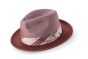 Montique Men's Fedora Style Straw Hat - Subtle Windowpane 