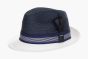 Indigo Fedora Hat for Men Braided Straw Hats