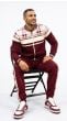 Burgundy Track Suit Men's Athletic Sets