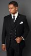 Statement Men's 3 Piece 100% Wool Fashion Outlet Suit - Bold Pinstripe