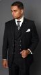 Statement Men's 3 Piece 100% Wool Suit - Fashion Pinstripe