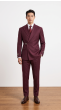 Statement Men's Outlet 2 Piece 100% Wool Modern Fit Double Breasted Suit - Metal Buckle