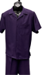 Dark Purple Leisure Suit Clothing Suit for Men