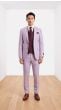 Mauve Mens Suits Plaid Suit for Guys Suit Jacket with Peak Lapel