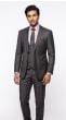 Black 3 Piece Suits for Men Plaid Suit Single Breasted Suit Jacket with Double Breasted Vest