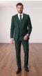 Hunter Green Mens 3 Piece Notched Lapel Wool Suit