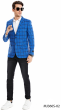 Tazio Men's Classic Fashion Sport Coat - Glen Plaid