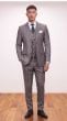 Grey Plaid Suit Wool Suits