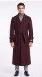 Burgundy Trench Coat Mens Overcoat