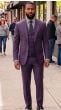 Burgundy Suit Sleek Suits Modern Fit Suit for Men