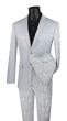 CCO Men's Outlet 2 Piece Slim Fit Suit - Stylish Accented Patterns