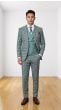 Men's Sage double plaid suit in 100% wool
