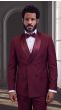 Burgundy Tux Double Breasted Tuxedo