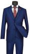 Vinci Men's 3 Piece Wool Feel Slim Fit Suit - Sharkskin