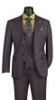 Black Glen Plaid Suit Mens Classic Suits Flat Front Pants