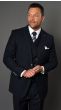 Navy Suits Mens 3 Piece Wool Suit
