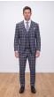 Charcoal Plaid Suit Men's Suits Notch Lapel
