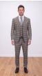 Cocoa Plaid Suit Men's Suits Notch Lapel