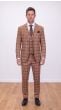 Rust Plaid Suit Men's Suits Notch Lapel